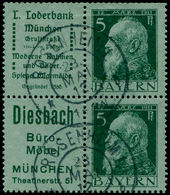 O ALL.  BAVIERE - Timbres De Carnets - 77, Paire +2 Pubs "Loderbank/Diesbach" (Michel W 1.3/W 1.4) - Autres & Non Classés