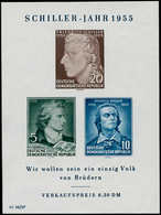 ** ALLEMAGNE - DDR - Blocs Feuillets - 6, Variété 2 Points Sur Visage: Schiller, (Michel Bf 12 II) - Autres & Non Classés