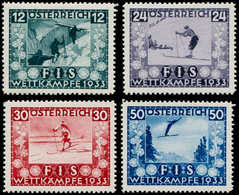 * AUTRICHE - Poste - 426/29, Congrès Fédérations De Ski, FIS 1933 - Autres & Non Classés