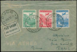 BULGARIE - Poste Aérienne - 12/14, Enveloppe Avion 9/4/32, Arrivée Paris 10/4/32 (1 Mois Avant L'expo), FDC Monastère De - Autres & Non Classés