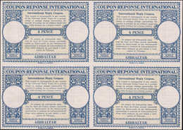 * GIBRALTAR - Coupons Réponse - Bloc De 4 Non émis, Provenant De L'album Upu 1947: 6 Pence - Gibraltar