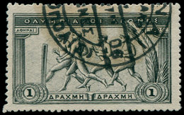 O GRECE - Poste - 175, Cachet Spécial "Athenes Olympic Acropolis": 1dr. Noir Jeux Olympiques 1906 - Autres & Non Classés