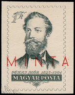 EPA HONGRIE - Poste - 1139, épreuve Sur Carton En Gris Noir, Dentelure Figurée Surcharge "Minta": M. Jokaï, écrivain - Autres & Non Classés