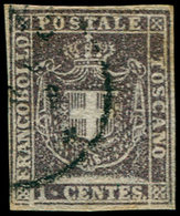 O ITALIE  TOSCANE - Poste - 17, Marges Intactes: 1c. Violet (Sas. 17) - Toscane