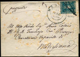 ITALIE  TOSCANE - Poste - 20, Filets Intacts, Sur Enveloppe "Marradi 15/5/1860" Pour Modigliana, Signée Macoveanu: 20c. - Toscane