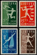 ** LITUANIE - Poste - 362/65, 1ère Olympiade Nationale 1938 - Lituanie