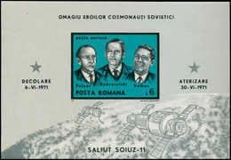 ** ROUMANIE - Blocs Feuillets - 87, Non Dentelé, Numéroté: 6l. Cosmonautes Soviétiques - Autres & Non Classés
