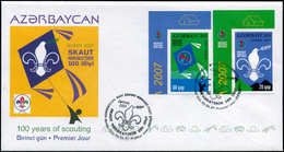 FDC RUSSIE AZERBAIDJAN - Poste - 580/81, Non Dentelés, Cdf, Enveloppe Illustrée: Europa 2007, Scoutisme - Azerbaidjan