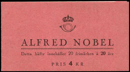 ** SUEDE - Carnets - C 326a, Carnet 4k. (20 X 20ore): Alfred Nobel - Autres & Non Classés