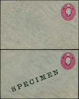 N AFRIQUE ORIE.ANGLAISE - Entiers Postaux - 4 Enveloppes à  6c. Rouge + 1 Anna Différentes, (dont 3 Spécimens): Edouard  - Autres & Non Classés