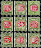 ** AUSTRALIE - Taxe - 62/68, (sauf 67 A), 8 Valeurs 1946/52 - Autres & Non Classés