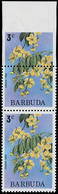 ** BARBUDA - Poste - 194, Paire Verticale, Piquage Déplacé Sur Le Timbre Supérieur: 3c. Cassia. Tree - Autres & Non Classés