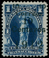 ** BOLIVIE - Poste - 92a, Surcharge Noire: 10c/1c. Bleu "1912" - Bolivie