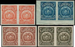 * BOLIVIE - Poste - 114/15 + 119/20 B, 4 Paires Non Dentelées (le 115 (*)): Armoiries - Bolivie