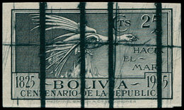 ESS BOLIVIE - Poste - 135, Non Dentelé En Noir, Annulation Plume, (*): 25c. Condor - Bolivie