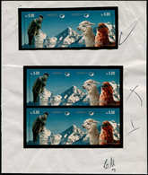 ESS BOLIVIE - Poste - 896/7, 3 Bandes D'essais Photo Sur Document Annoté + "ordre De Production": Condor Et Lamas - Bolivie