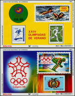 ** BOLIVIE - Blocs Feuillets - Michel 165/66, Jeux Olympiques De Calgary, Séoul 1988 - Bolivie