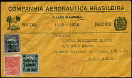 BRESIL - 1° Vols - 1/5/30, Natal/Recife, Par "CAB", Enveloppe Spéciale, Cachets Spéciaux. (200 Plis) - Autres & Non Classés