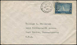 FDC CANADA - Poste - 178, Sur Enveloppe Pour Les USA 4/5/35: 13c Yacht Britannia - Autres & Non Classés