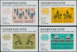 ** COREE DU SUD - Blocs Feuillets - 154A/D, Complet: Jeux Olympiques De 68, Cycle, Boxe - Corée Du Sud