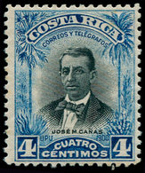 ** COSTA RICA - Poste - 51, Non émis (bleu Et Noir), Dentelé, Gomme Irrégulière: 4c. JM. Canas - Costa Rica