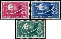 * COSTA RICA - Poste Aérienne - 185/87, Surcharge Violette "spécimen": 75ème An. UPU - Costa Rica