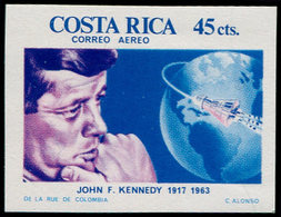 ** COSTA RICA - Poste Aérienne - 409, Non Dentelé, (tirage 200): 45° Kennedy, Satellite - Costa Rica
