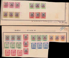 SPE DOMINICAINE - Poste - 158/60+185/7+195+197/9+201, 11 Bandes De 3 Sur Page  D'album UPU, Surcharge Rouge "spécimen Co - Dominicaine (République)