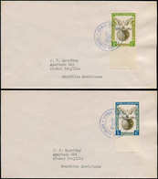 DOMINICAINE - Poste - 407/8, Non Dentelés En Bas, Grand Bdf, Sur 2 Enveloppes: 75ème An. UPU - Dominicaine (République)