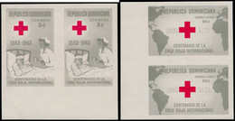 ** DOMINICAINE - Poste - 600 + Pa. 165, 2 Paires Non Dentelées: 100ème An. Croix-Rouge - Dominicaine (République)
