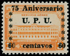 ** EQUATEUR - Poste - 212, Double Sur Charge, Signé: 75ème An. UPU - Equateur