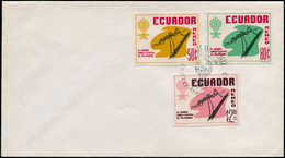 FDC EQUATEUR - Poste Aérienne - 402/4, Série Non Dentelée Sur Enveloppe, Cachet Spécial: Paludisme - Equateur