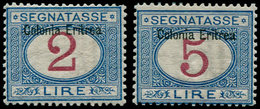 * ERYTHREE - Taxe - 9/10 I, Beaux, Surcharge En Haut: 2l. & 5l. Bleu (Sas. 9/10) - Erythrée