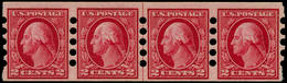 ** ETATS UNIS - Poste - Vending Machine Sc. 344, Bande De 4 Horizontale Avec "Guideline", Perforation Type IV: 2c. Washi - Autres & Non Classés