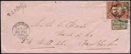 ETATS UNIS - Locaux - Scott 15 L 14, "Blood & Cie", (1c) Bronze Sur Enveloppe 22/10/1856 Avec Timbre USA 3c. Brun - Autres & Non Classés