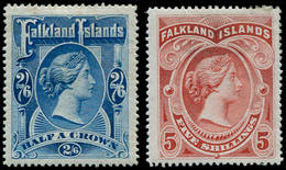 * FALKLAND - Poste - 16/17, Très Beaux: 2/6 Et 5/- Victoria - Falkland