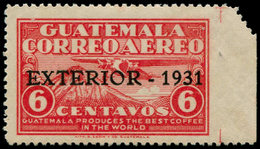 * GUATEMALA - Poste Aérienne - 13, Non Dentelé à Droite, Bdf: 6c. Rose - Guatemala