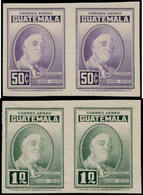 * GUATEMALA - Poste Aérienne - 157/58, 2 Paires Non Dentelées (tirage 40): Roosevelt - Guatemala