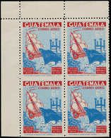 ** GUATEMALA - Poste Aérienne - 242, Bloc De 4 Cdf, Non Dentelé Entre Horizontal: Marine Marchande - Guatemala