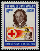 ** GUATEMALA - Poste Aérienne - 254, Surcharge Jaune Au Lieu De Violette, Signé + Certificat Kessler, (Tirage 50): Croix - Guatemala