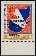 ** GUATEMALA - Poste Aérienne - 418, Surcharge Renversée, (une Feuille De 50 Connue): 5c. Tour Cycliste - Guatemala