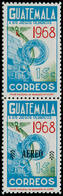 ** GUATEMALA - Poste Aérienne - 440, Paire, Un Exemplaire Sans Surcharge (20 Pièces Connues): 15c. J.O De Mexico 68 - Guatemala