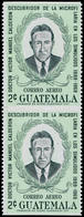 ** GUATEMALA - Poste Aérienne - 455, Paire Verticale Non Dentelé Horizontal, (30 Connues): 2c. Calderon, Microfilière - Guatemala