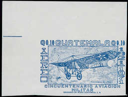 ** GUATEMALA - Poste Aérienne - 475, Non Dentelé, Cdf, (une Feuille Connue): 10c. Avion Blériot - Guatemala