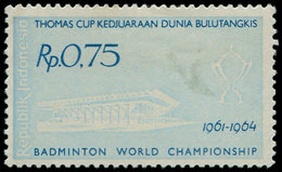 ** INDONESIE - Poste - 246, Non émis En Bleu & Bleu Foncé (normal Lilas): 0.75r. Badminton - Indonésie