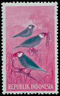 ** INDONESIE - Poste - 402, Sans Impression Du Noir, (légendes Et Faciale): (30+7.50) Oiseau Padda - Indonésie