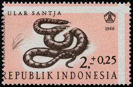 ** INDONESIE - Poste - 494, Sans Couleur Verte (cadre): 2+0.25 Python - Indonésie