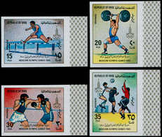 ** IRAK - Poste - 955/58, Non Dentelés, Bdf, Tirage 50: Jeux Olympiques De Moscou 80, Boxe, Football - Iraq