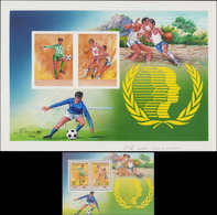 MAQ LIBYE - Blocs Feuillets - 70, Maquette Originale à La Gouache (300 X 220), Signée, Cachet Au Dos "Siala": Football,  - Libye