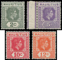 ** MAURICE - Poste - 201/6a, Dentelé 15 X 14, Complet 4 Valeurs (SG 252a + 255b + 256c + 257a) - Maurice (...-1967)